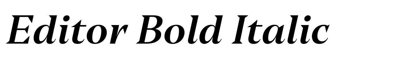 Editor Bold Italic